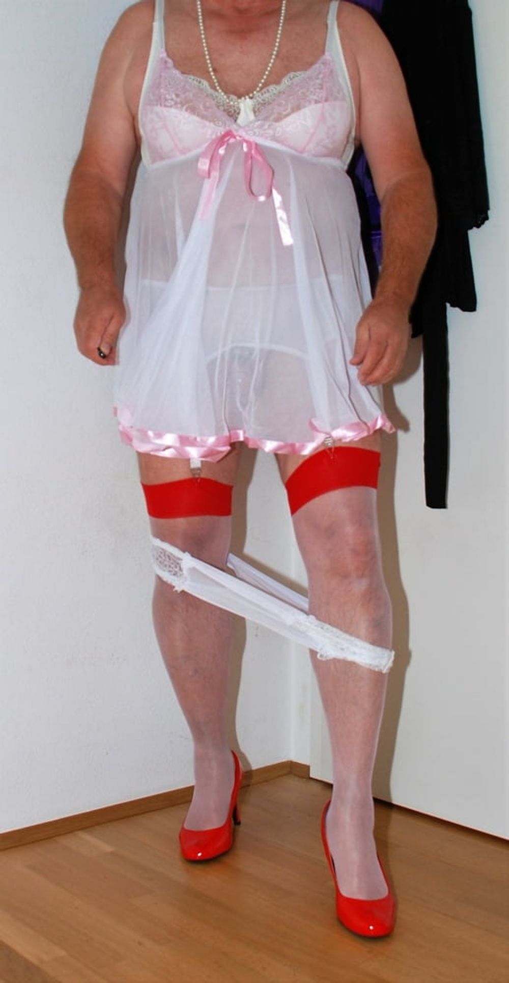 Sissy in RedWhite Stocking Cuban #19