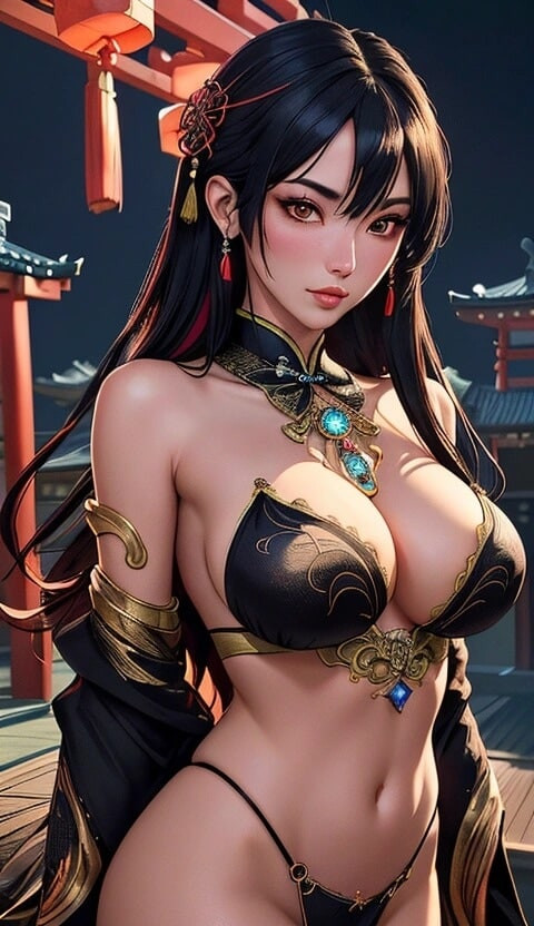 cute Chinese girl in temple (Ai model) #50