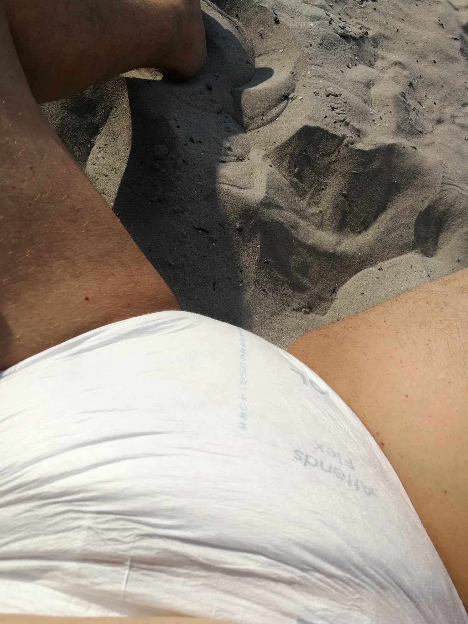Diaper on public beach #11