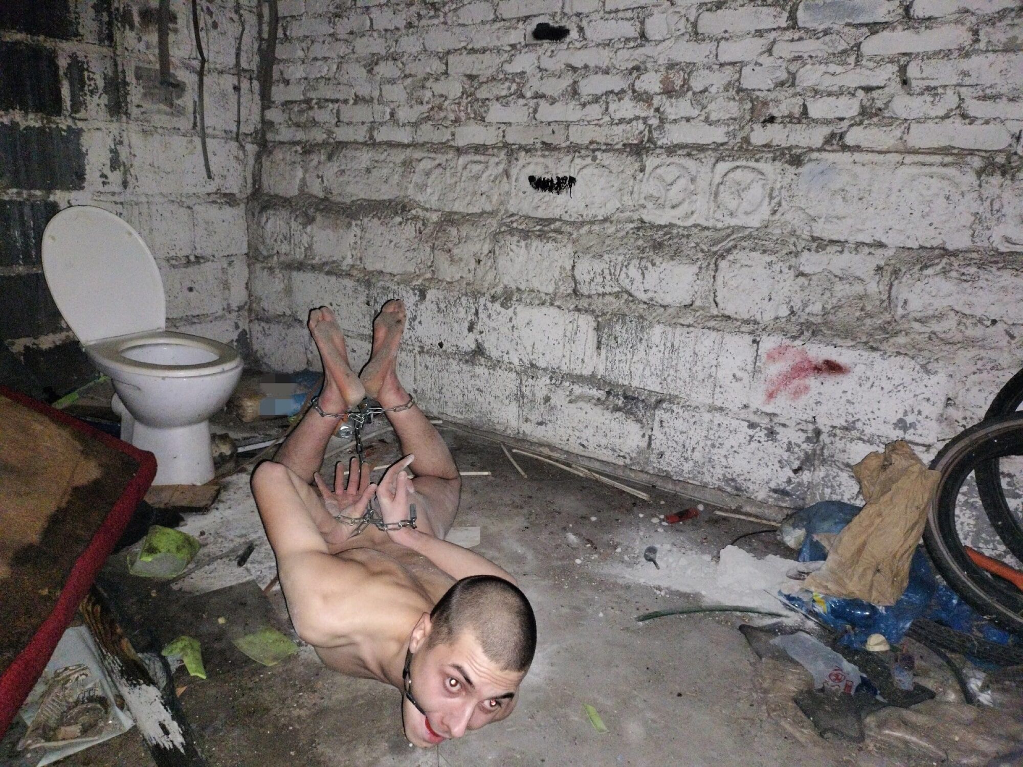 Young GAY slave in abandoned place 3 #14
