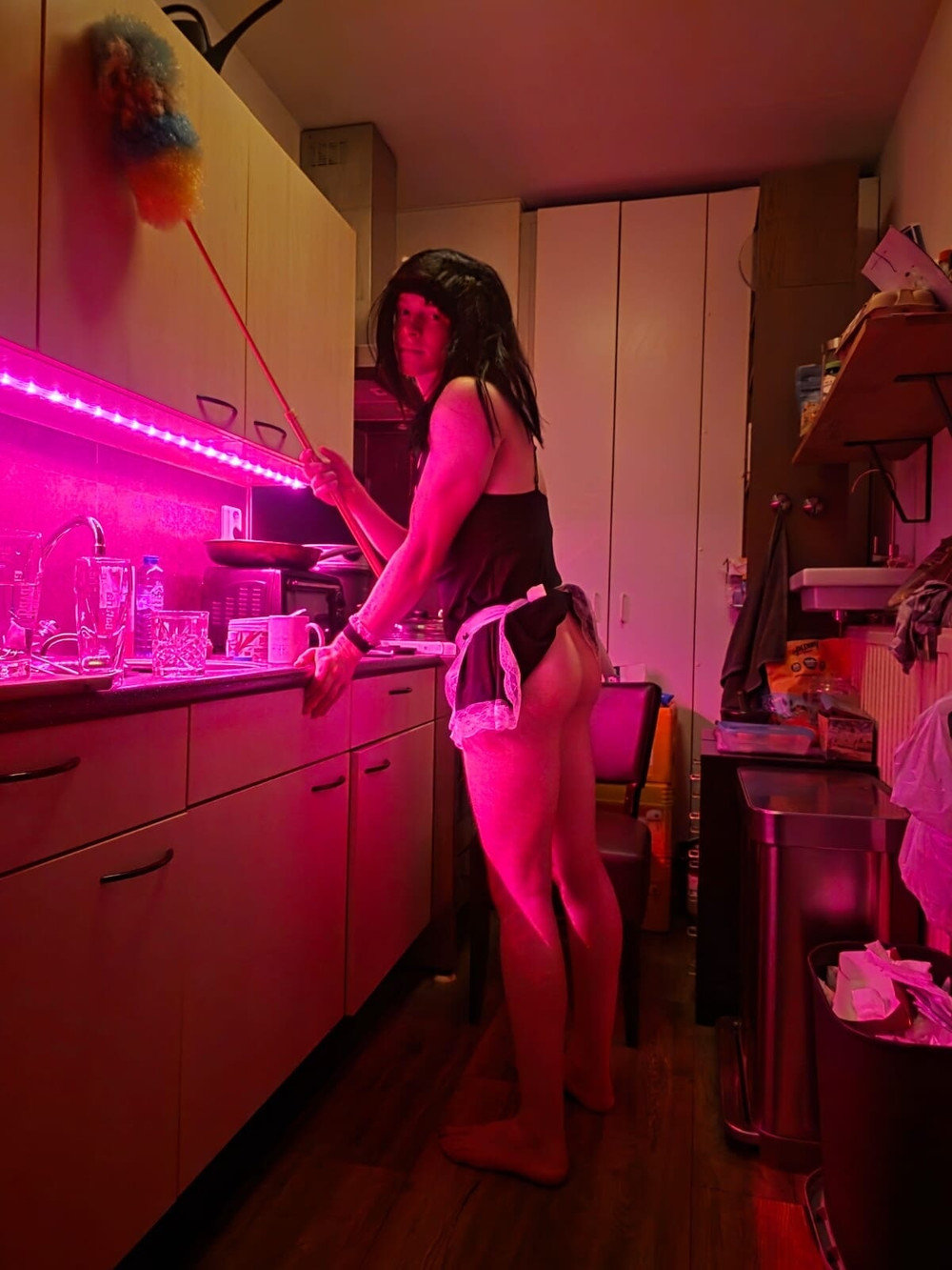 Young femboy maid in the kitchen #6