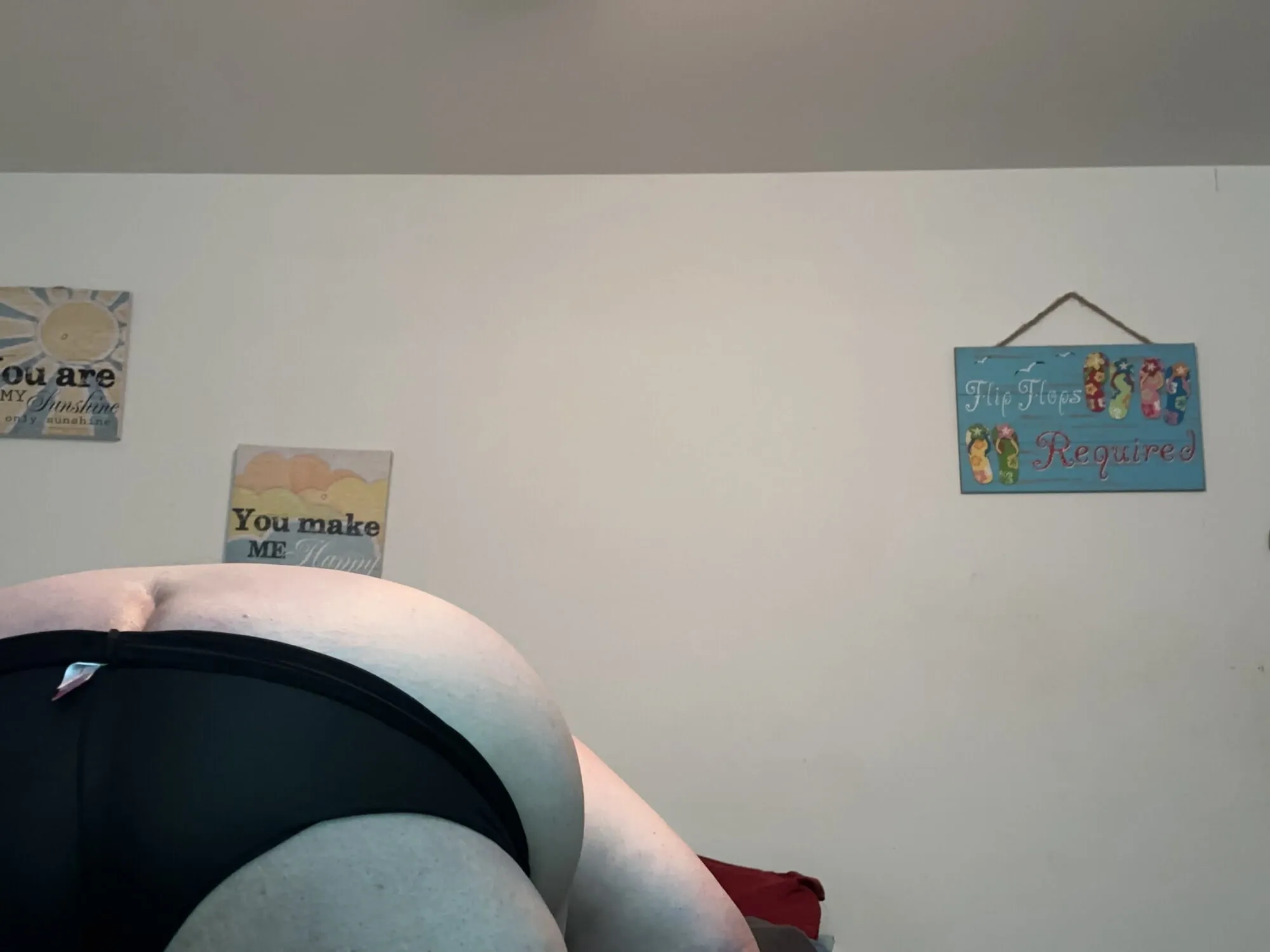 BBW sissy black panties plugged #3