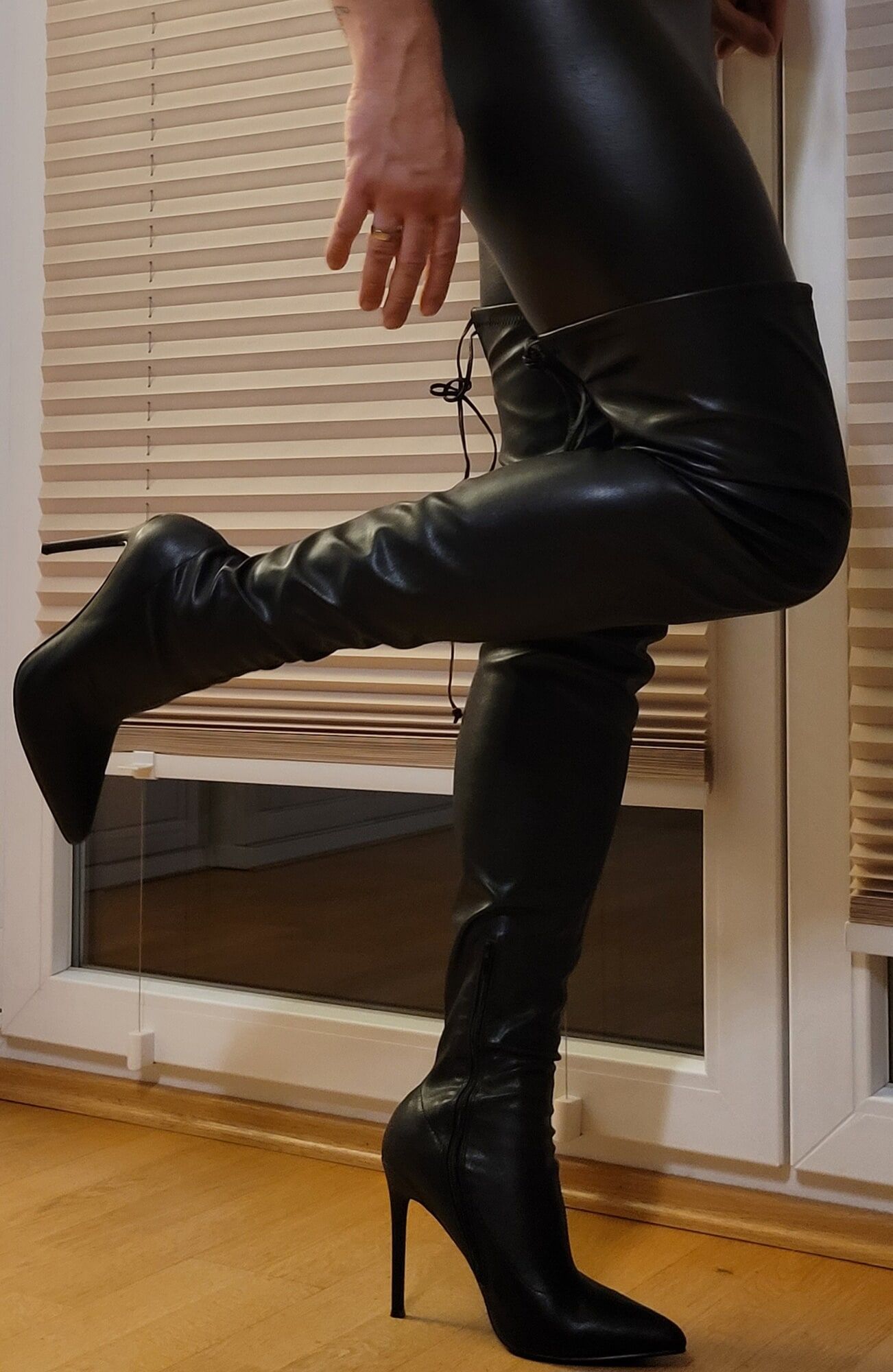Me in Shiny Leggins and Overknee Boots  #4