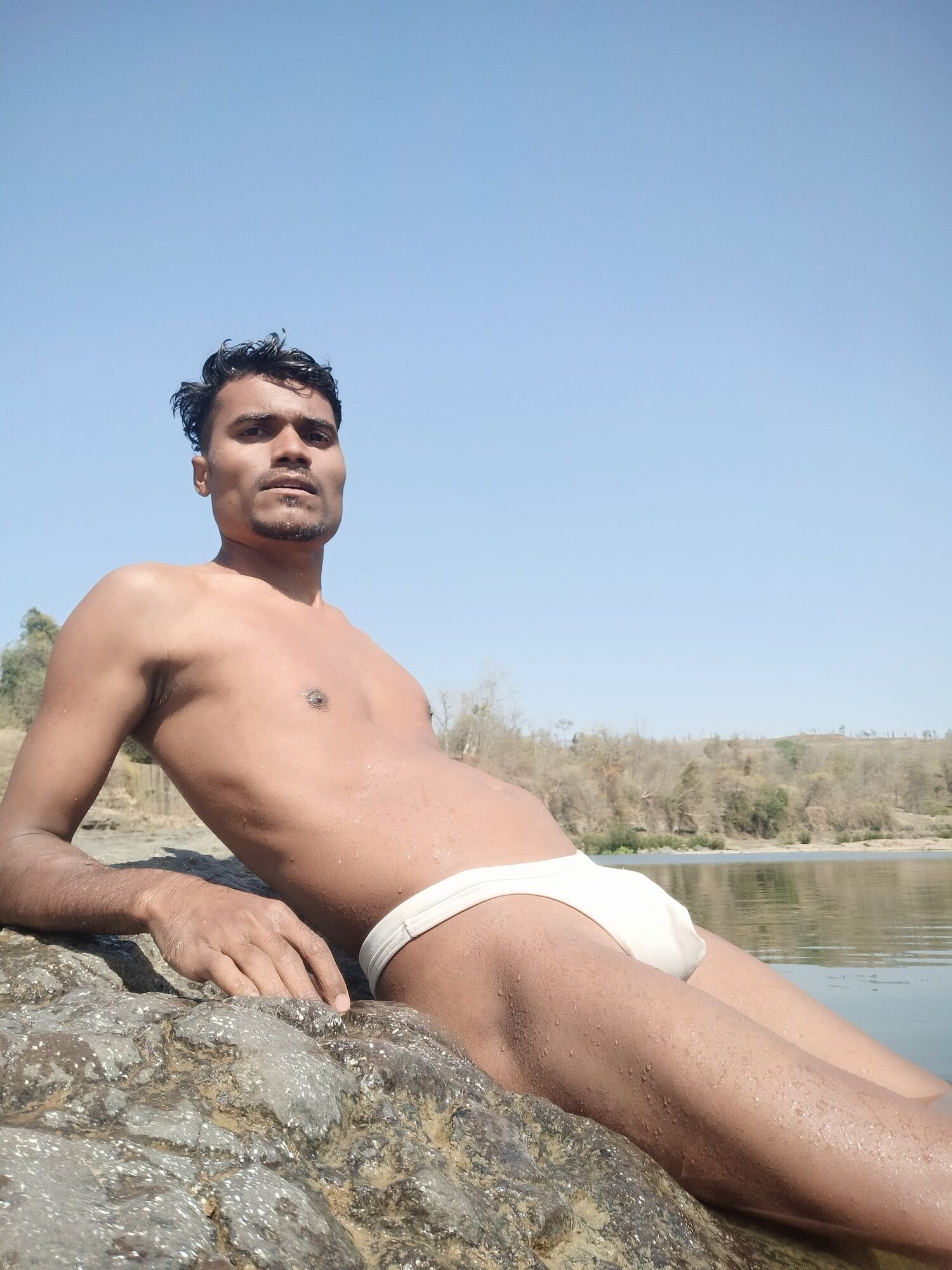 Sanju gamit on river advanture hot and sexy looking in man  #45