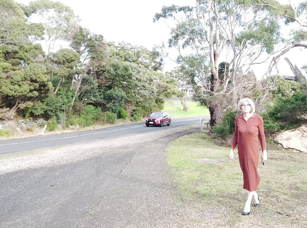 Crossdress Roadtrip following the river to the ocean #29