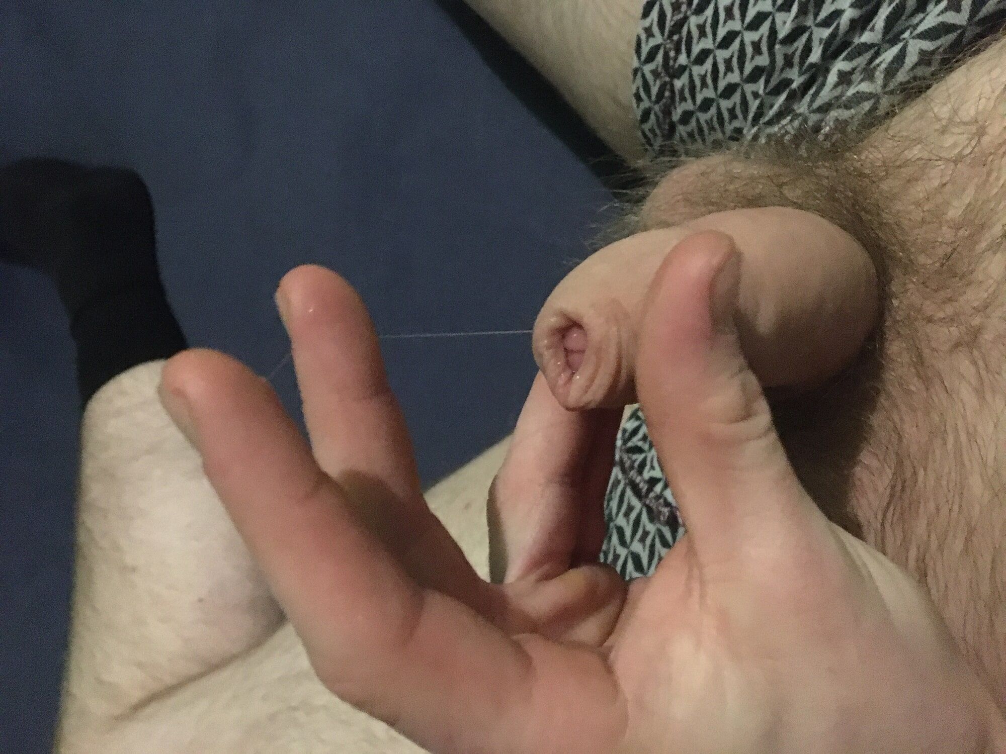 Hairy Dick And Balls Foreskin Pre-cum Play #46