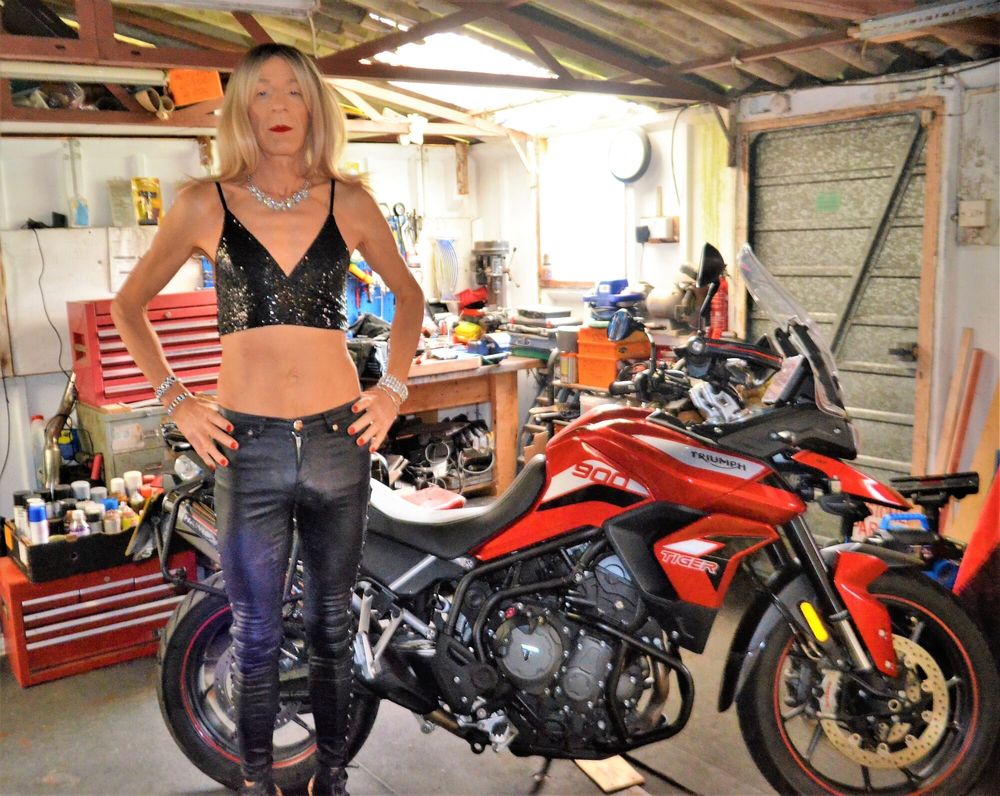 109 Alesssia Travestita on Triumph Tiger