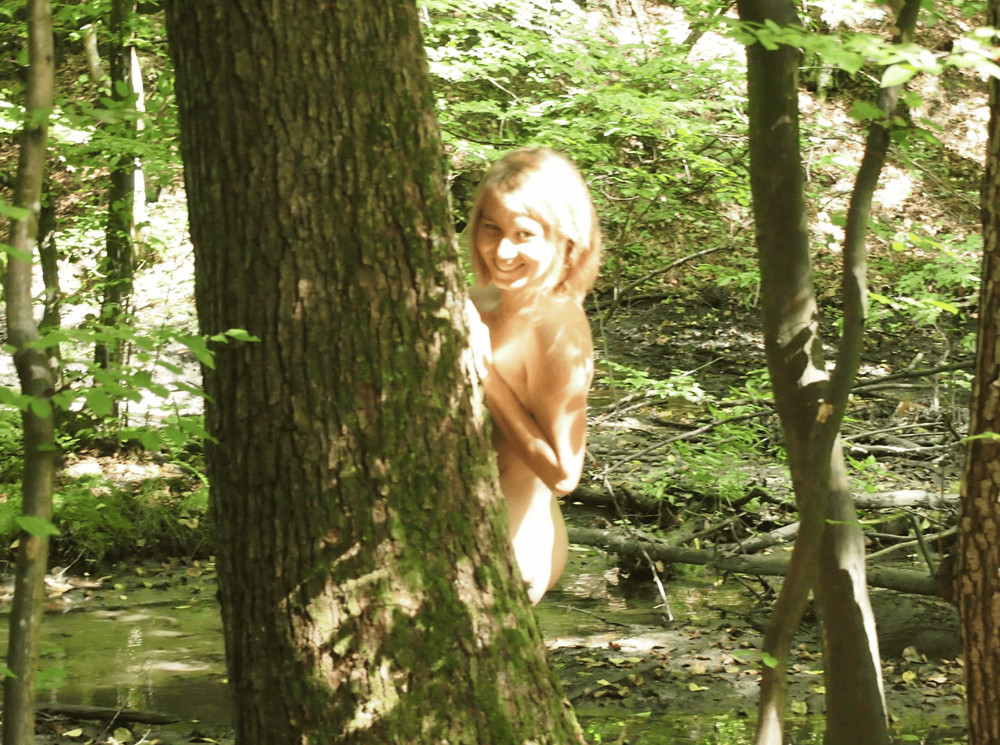 Shy smooth girl in the forest #8