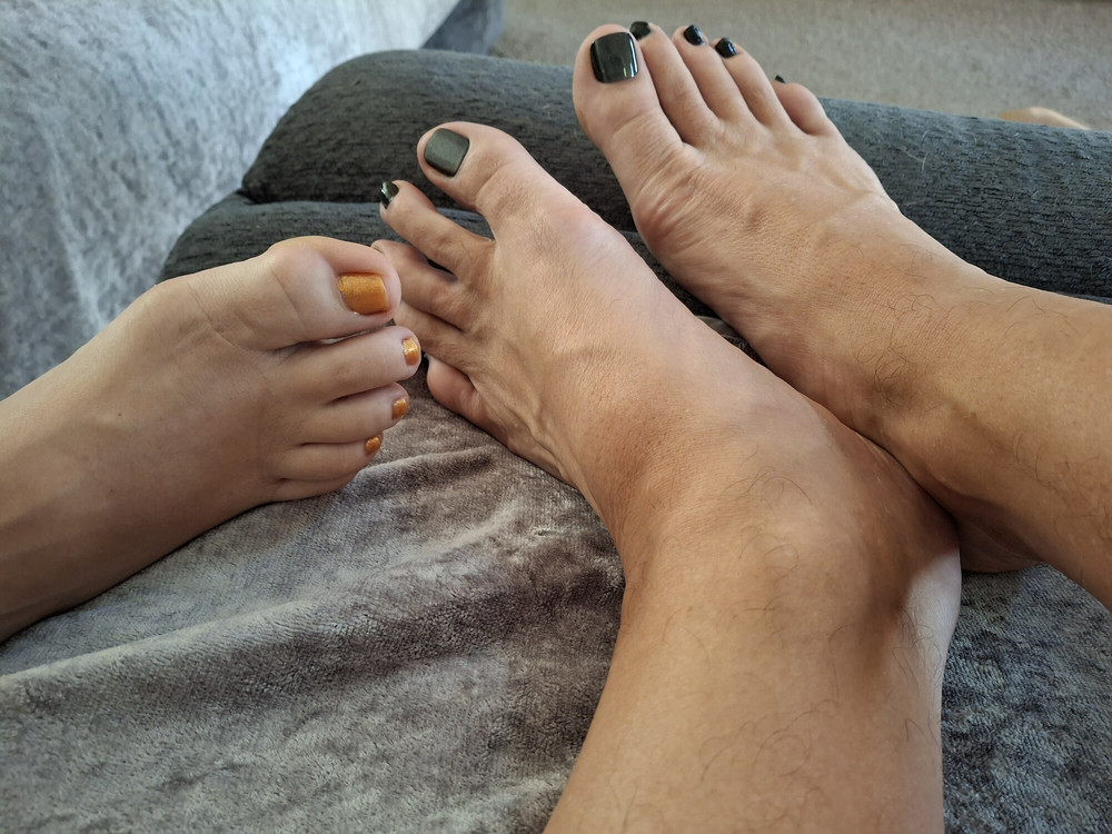 playing footsie after our pedicure #3