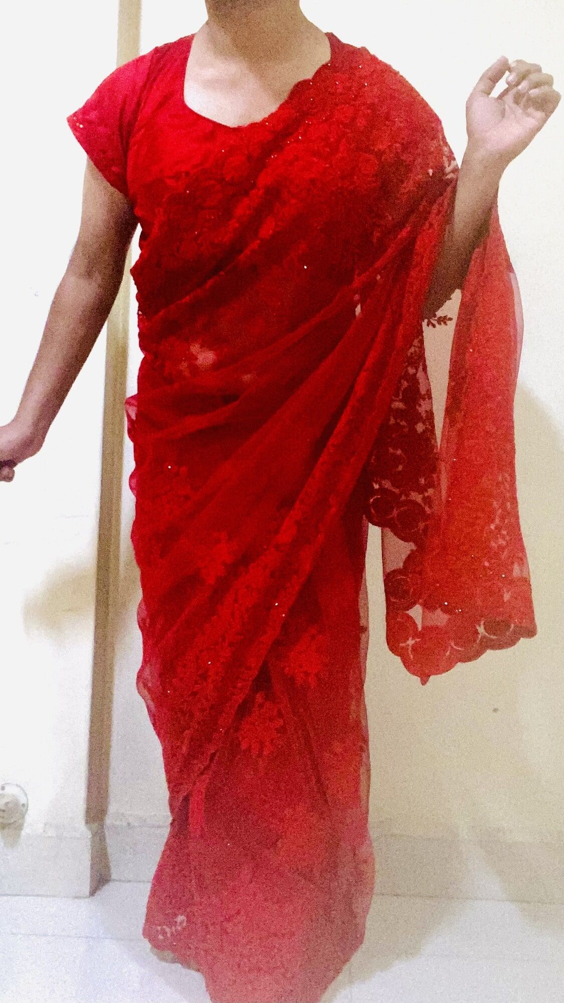 Red saree #55