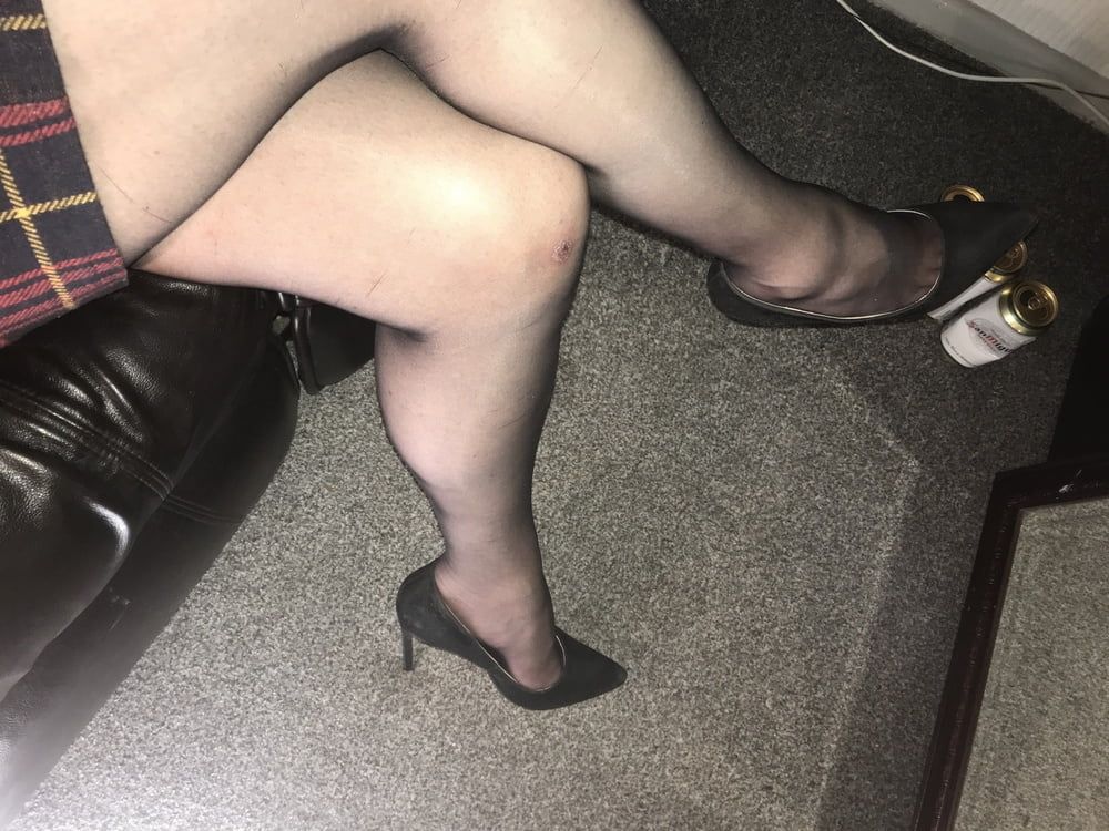 Heels nylons cock #3