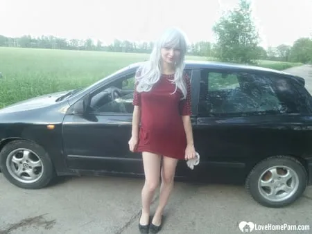 beautiful blonde wants you in her car         