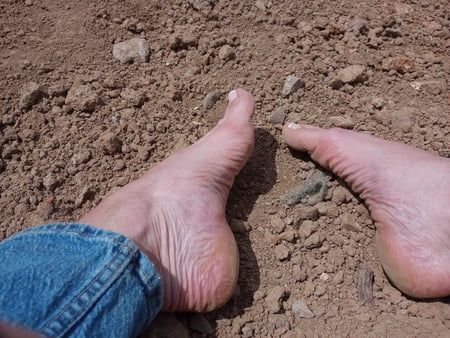 Dirty man feet