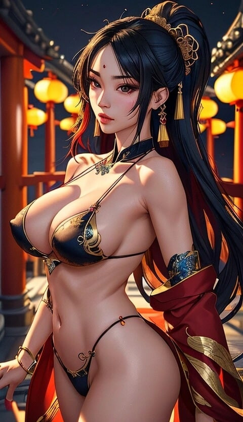 cute Chinese girl in temple (Ai model) #20
