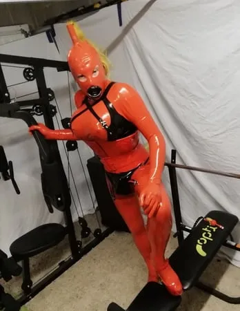 alison in rubber         