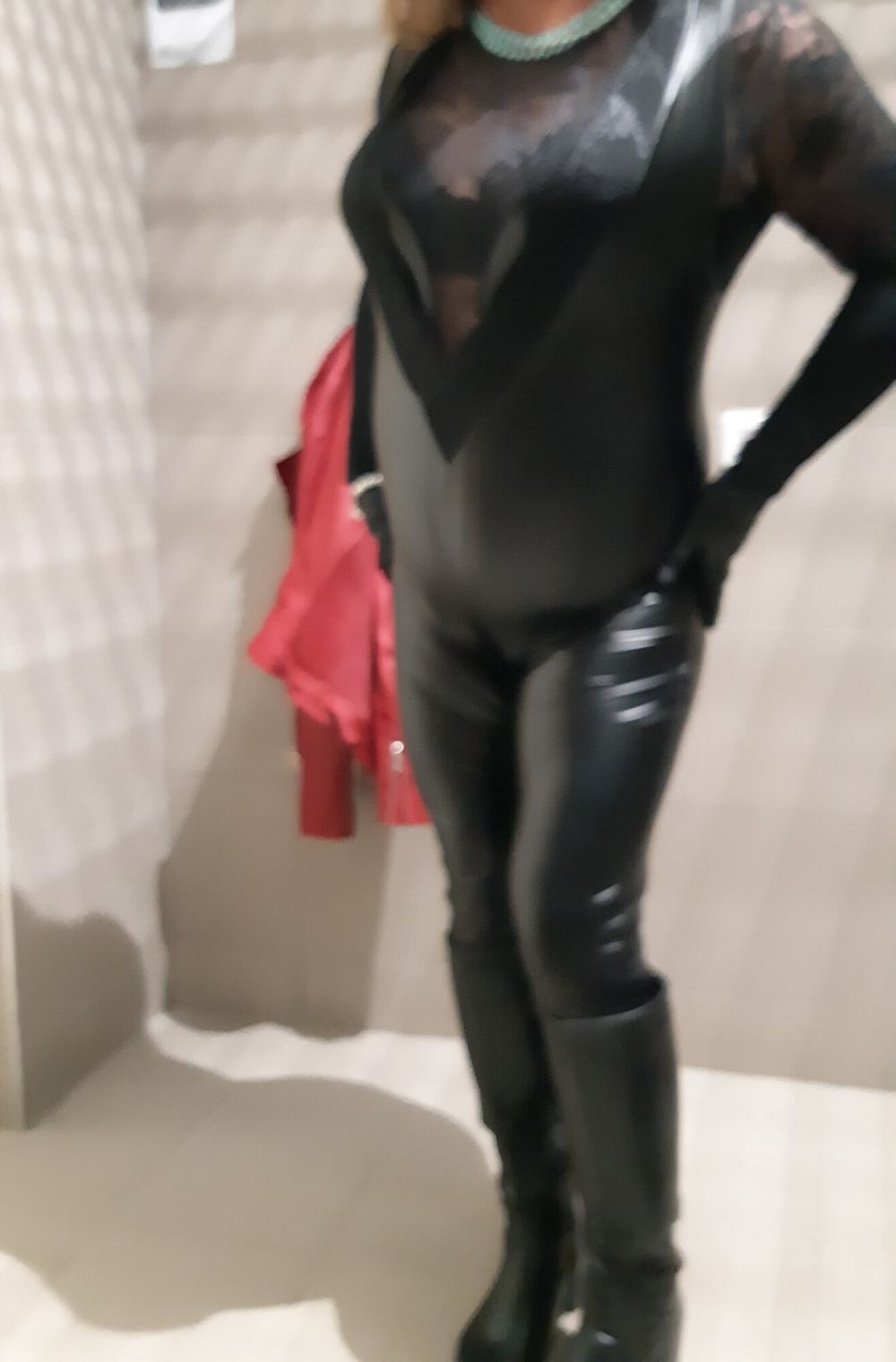 Shiny latex catshuit #12