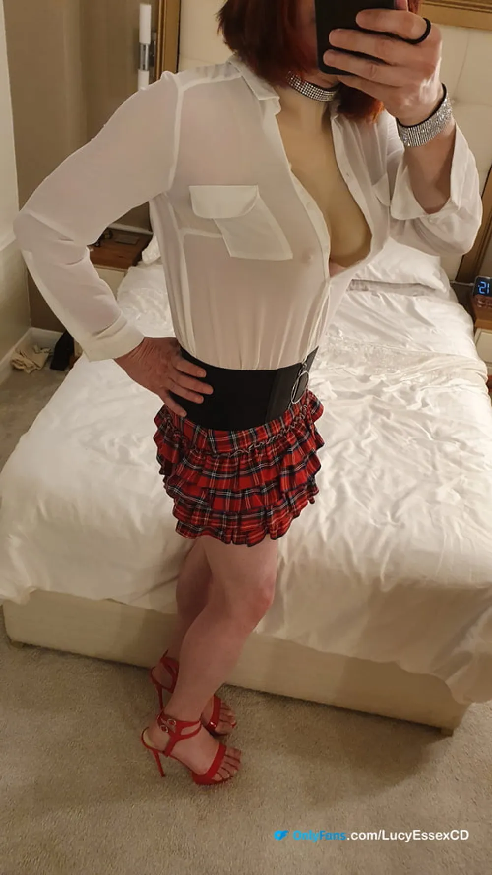 Lucy Big Cock TGirl in Tartan #2