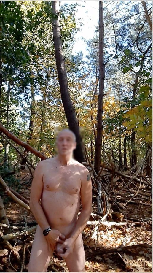 naked jerking in public outdoor woods and get caught #4