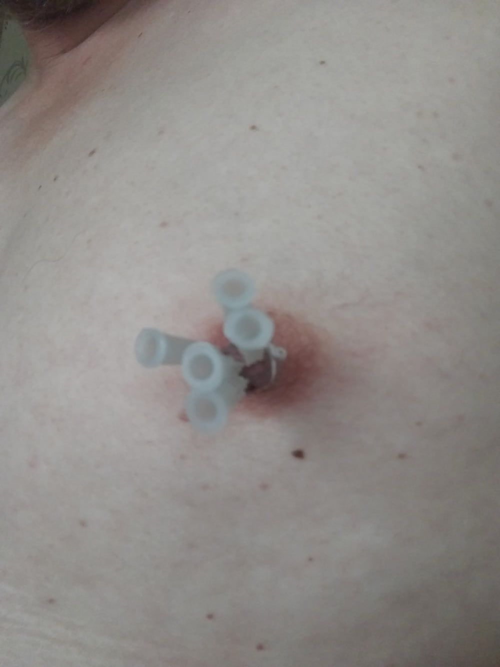 some more needles in my nipples #13