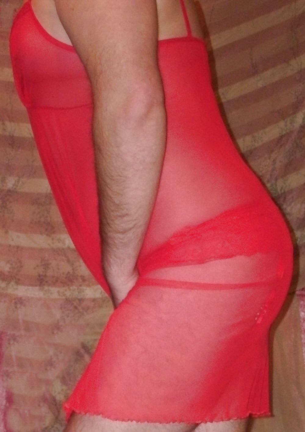 Sissy Boy Lovelaska - Sexy red nightgown #17