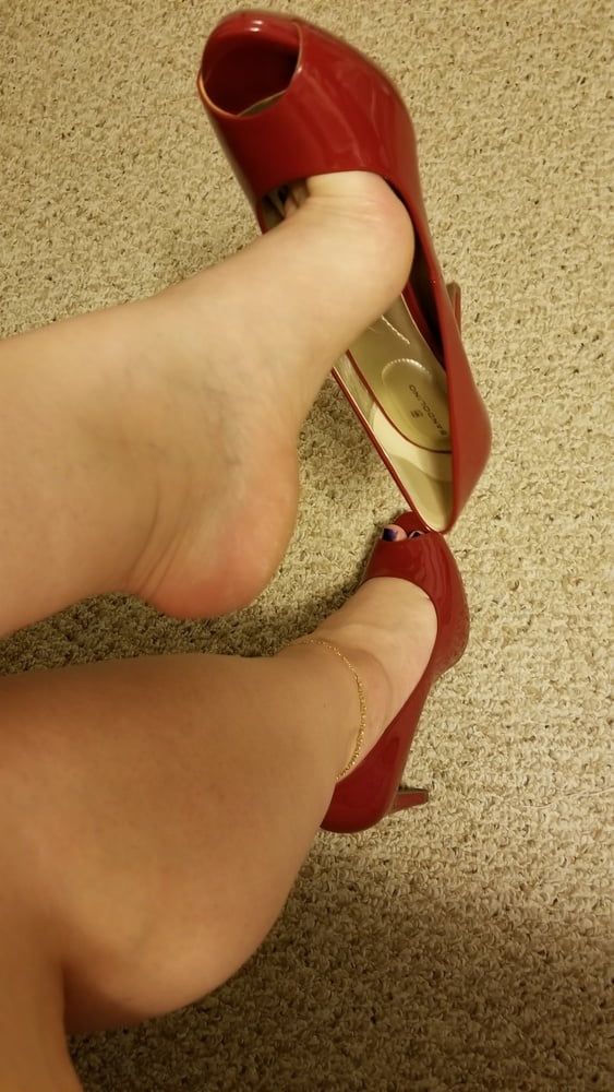 Playing in my shoe closet pretty feet heels flats milf  wife #2