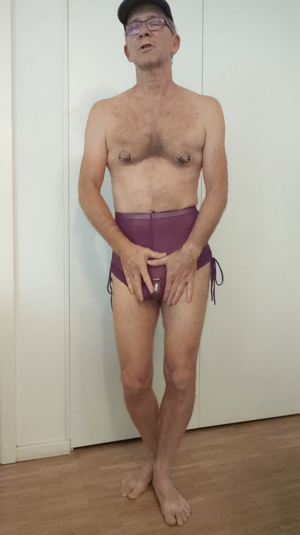 purple transparent panties #5