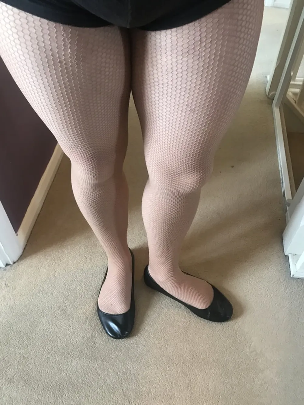 Tan fishnets tights #32