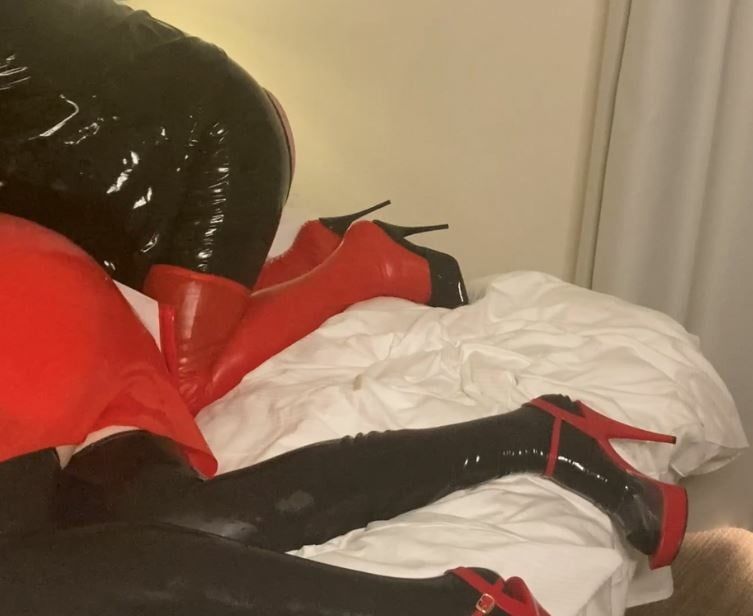 Black and Red Latex Fetish Couple #21