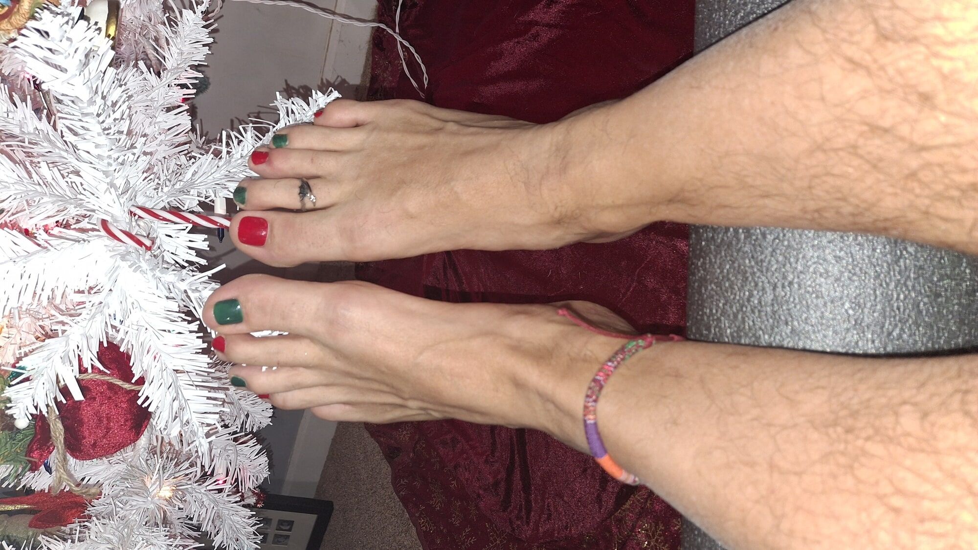 My cute toes next to the Christmas tree #18