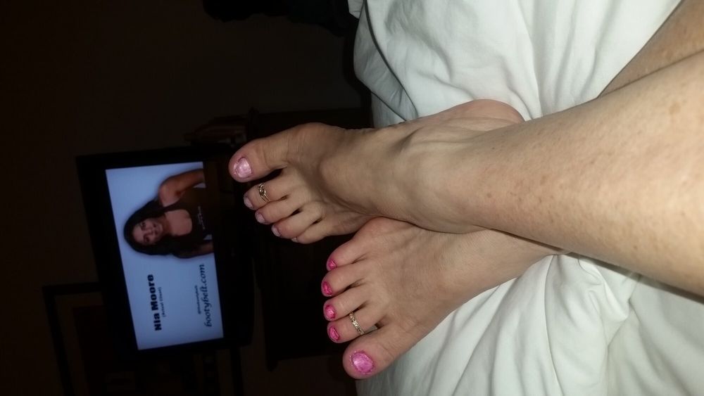 Taking feet pictures at a hotel #6