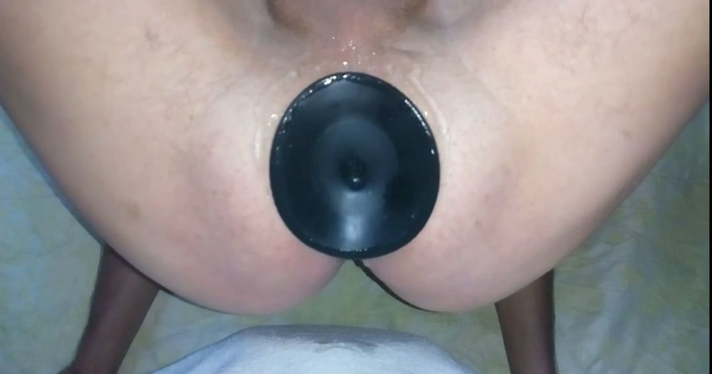 The plug comes out of the ass and I cum #3