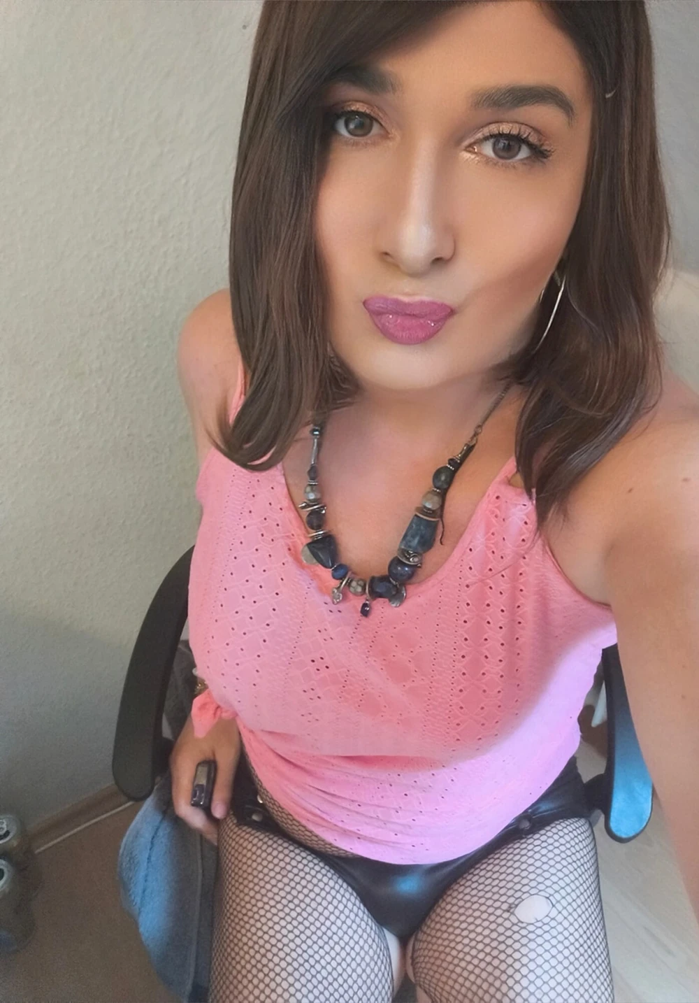 Mature Goddess dressed up in black and pink #3