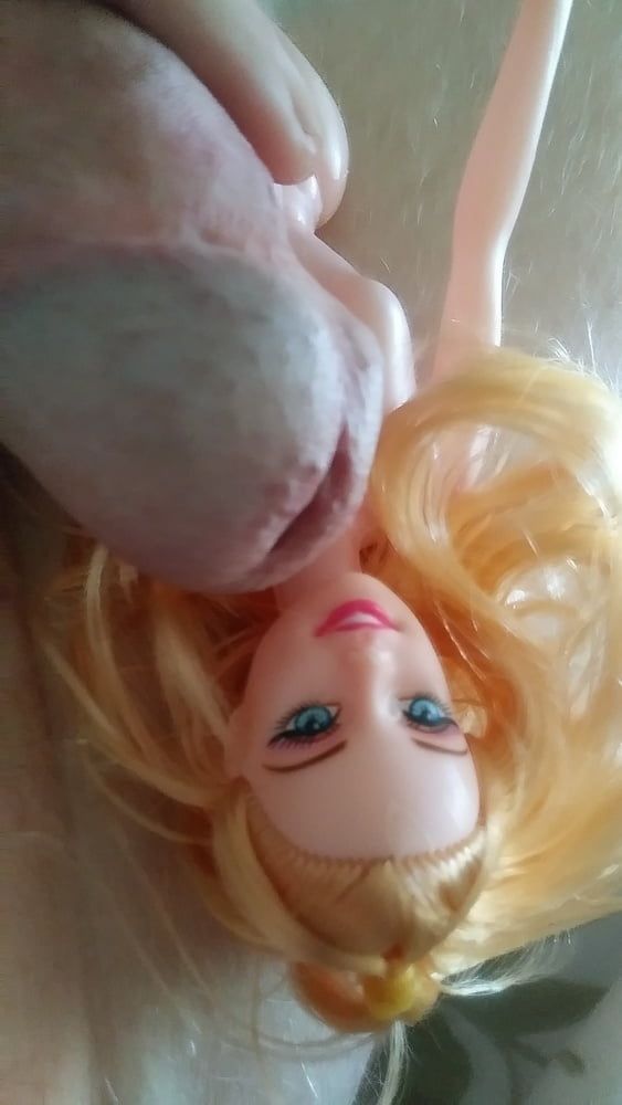 Barbie doll gets cum bath #7
