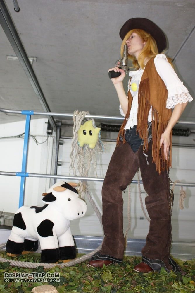 Crossdress cosplay chaps cowgirl Rosalina