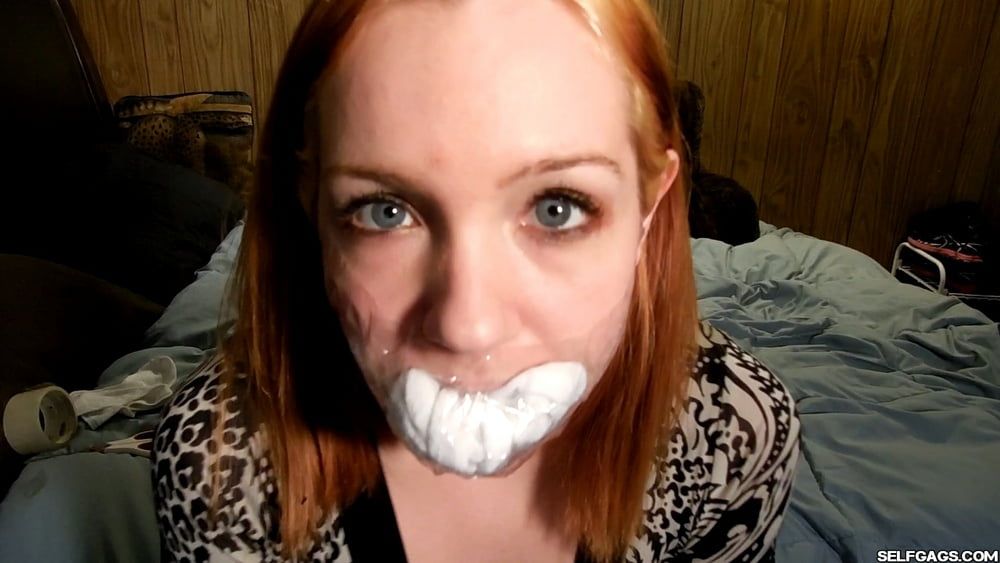 Self Gagged College Student Gets Bondage - Selfgags #3