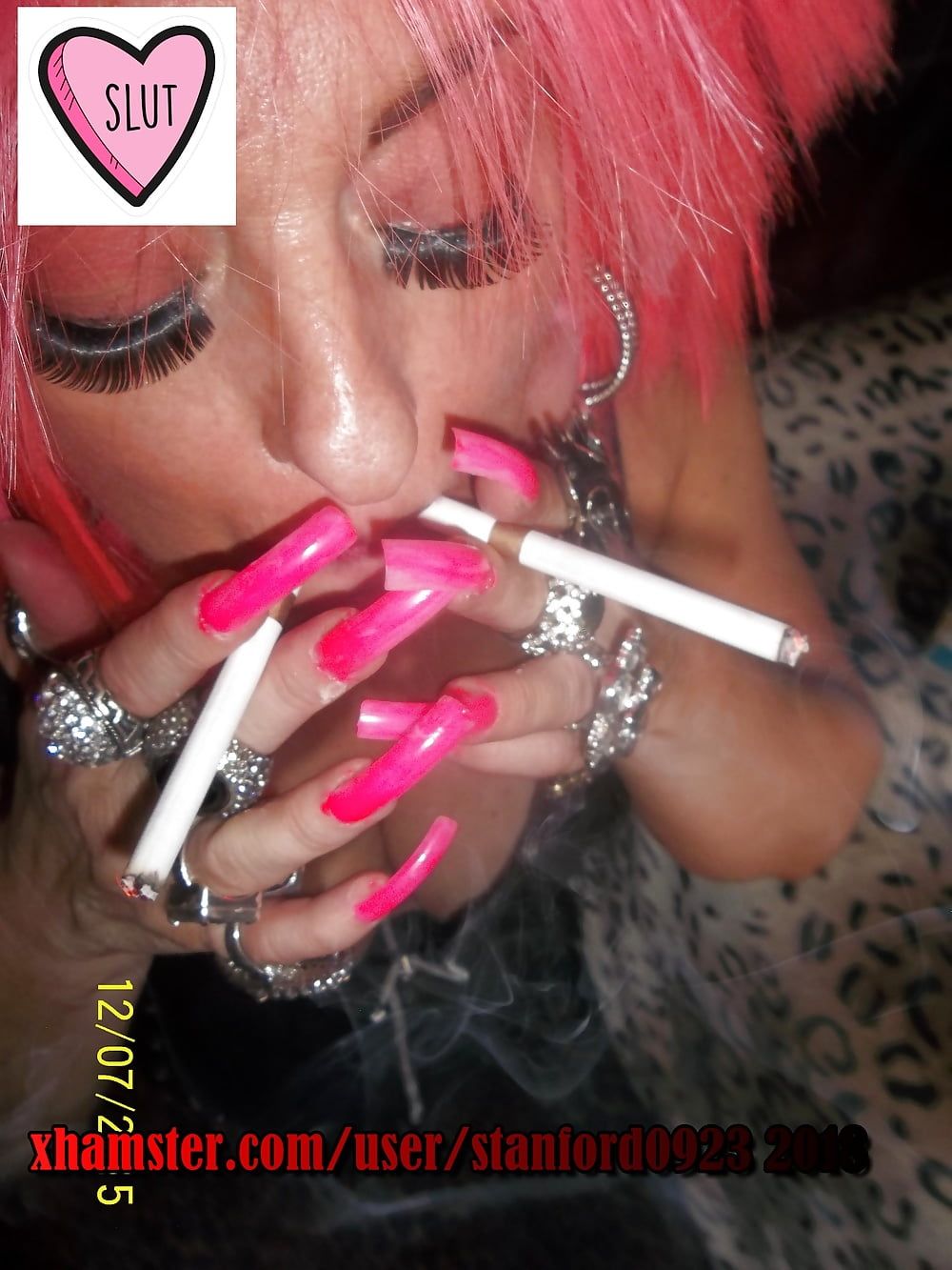 LONG NAILS SMOKING SLUT #53