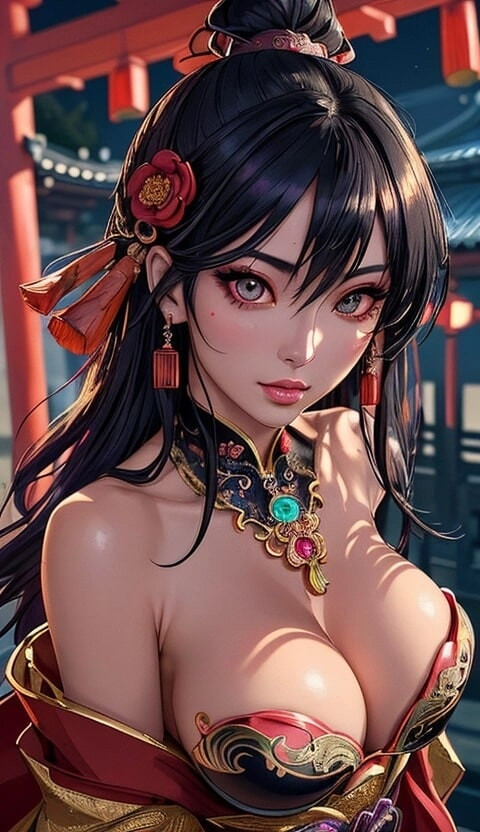 cute Chinese girl in temple (Ai model) #13