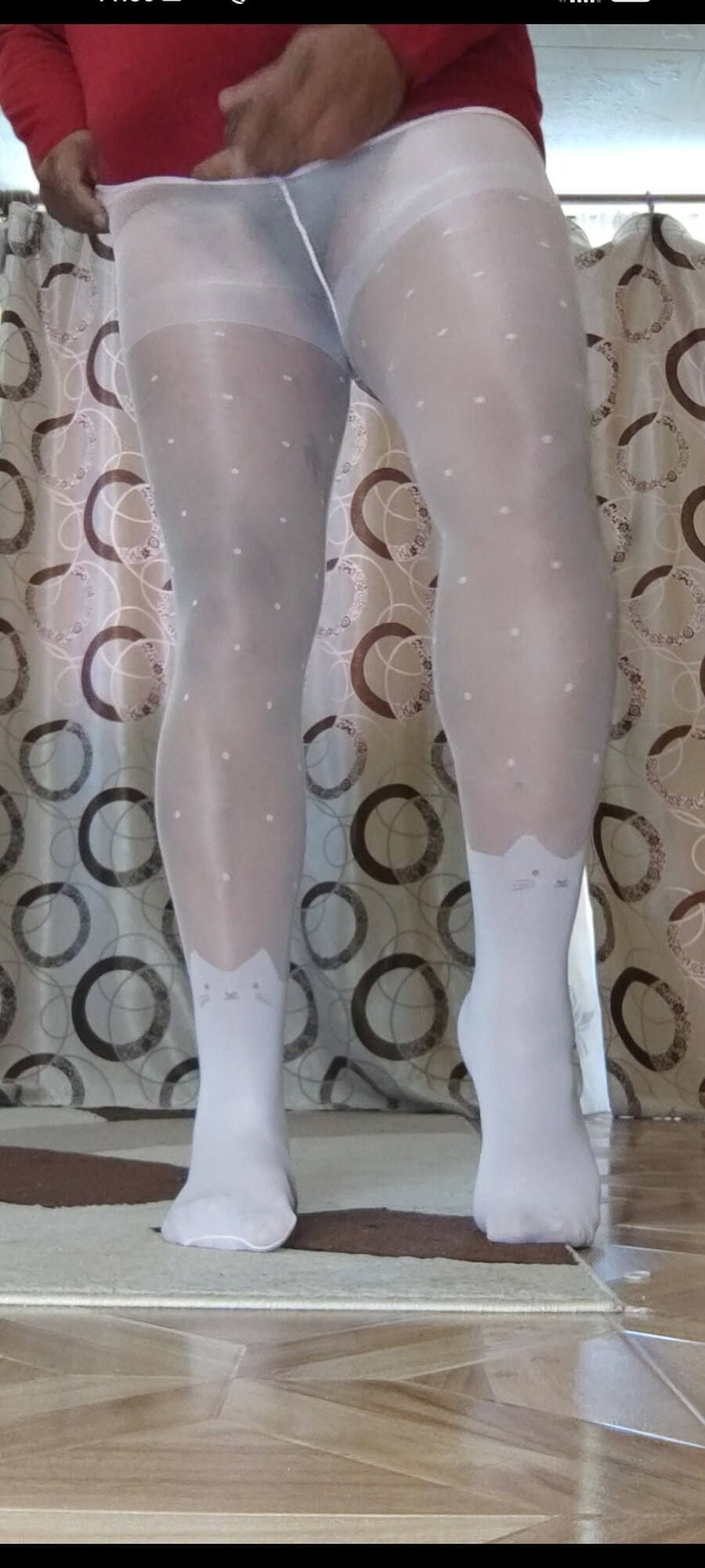 White pantyhose for teen #26
