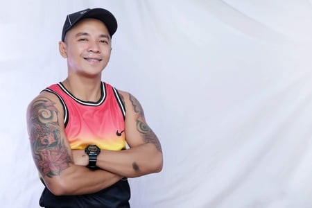 Me in sports wear photoshoot.