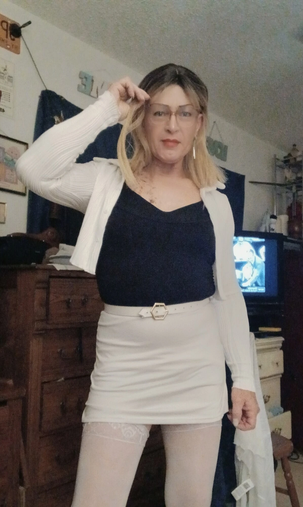 Lisa B. In a white skirt #10