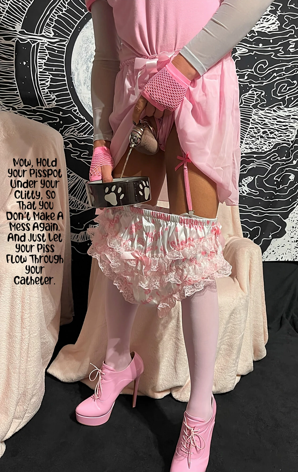 Sissy Peeing In Chastity Cage #43