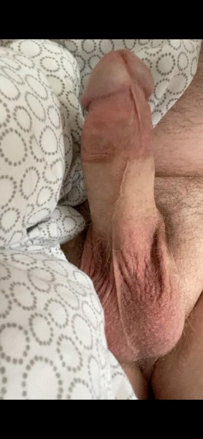 Erect penis and big balls