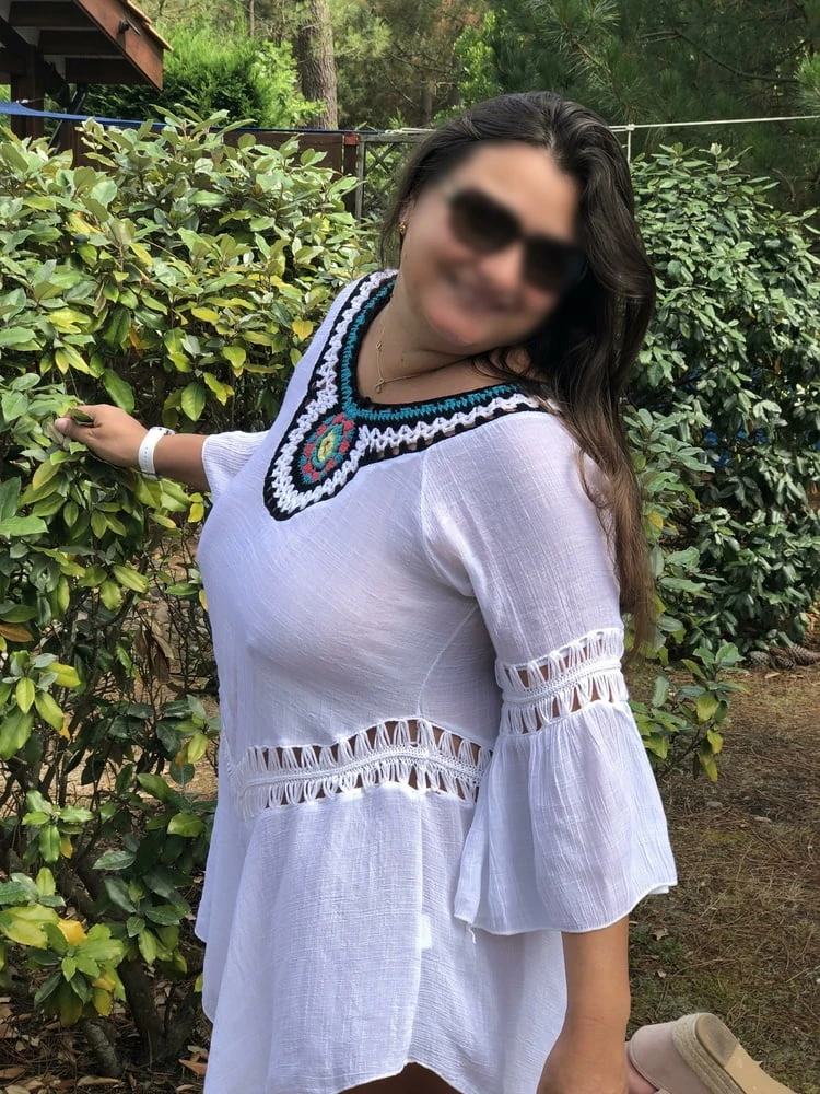 White dress without panties #46