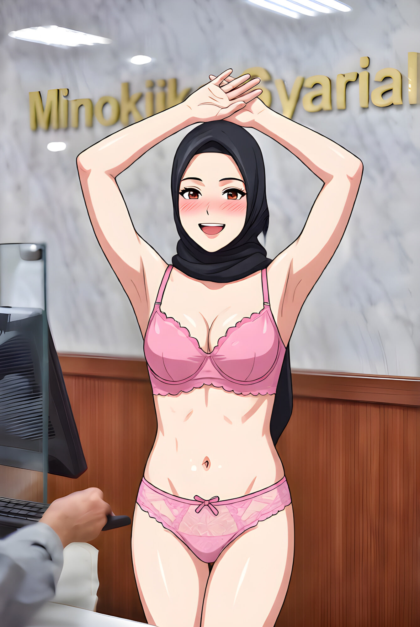 AI - Hijab Bank Employee Make A Mistake  - Minokiiko #6