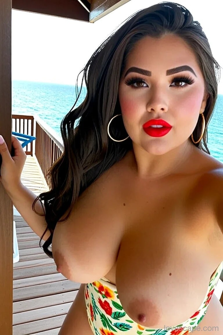 Chubby Colombian MILF has some fun on her beach house! #9