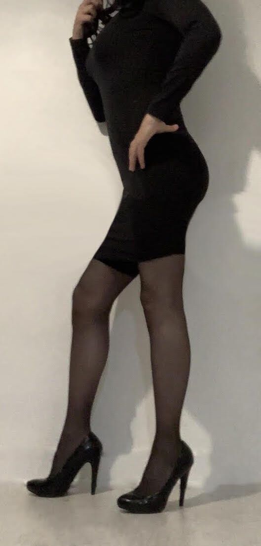 BLACK DRESS AND STOCKINGS #16