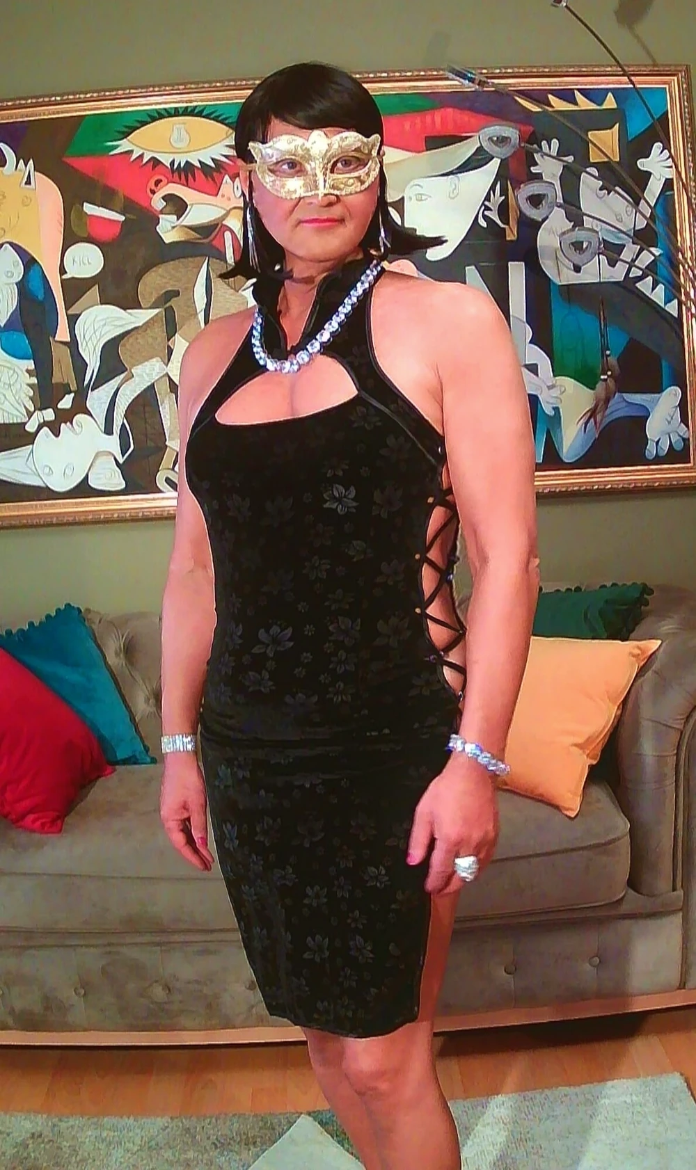 me , in black Dress