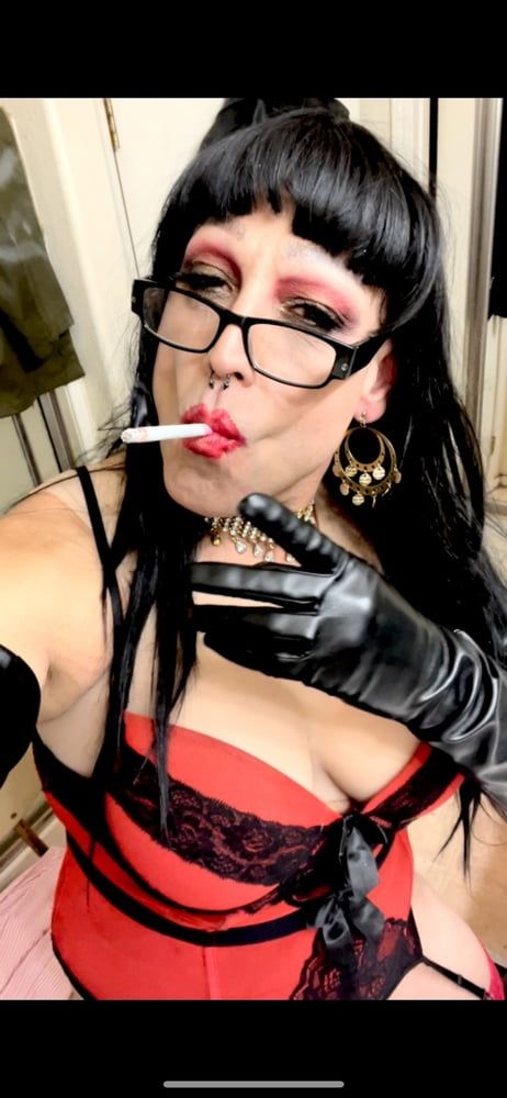 Gloves Mistress In Red  #47