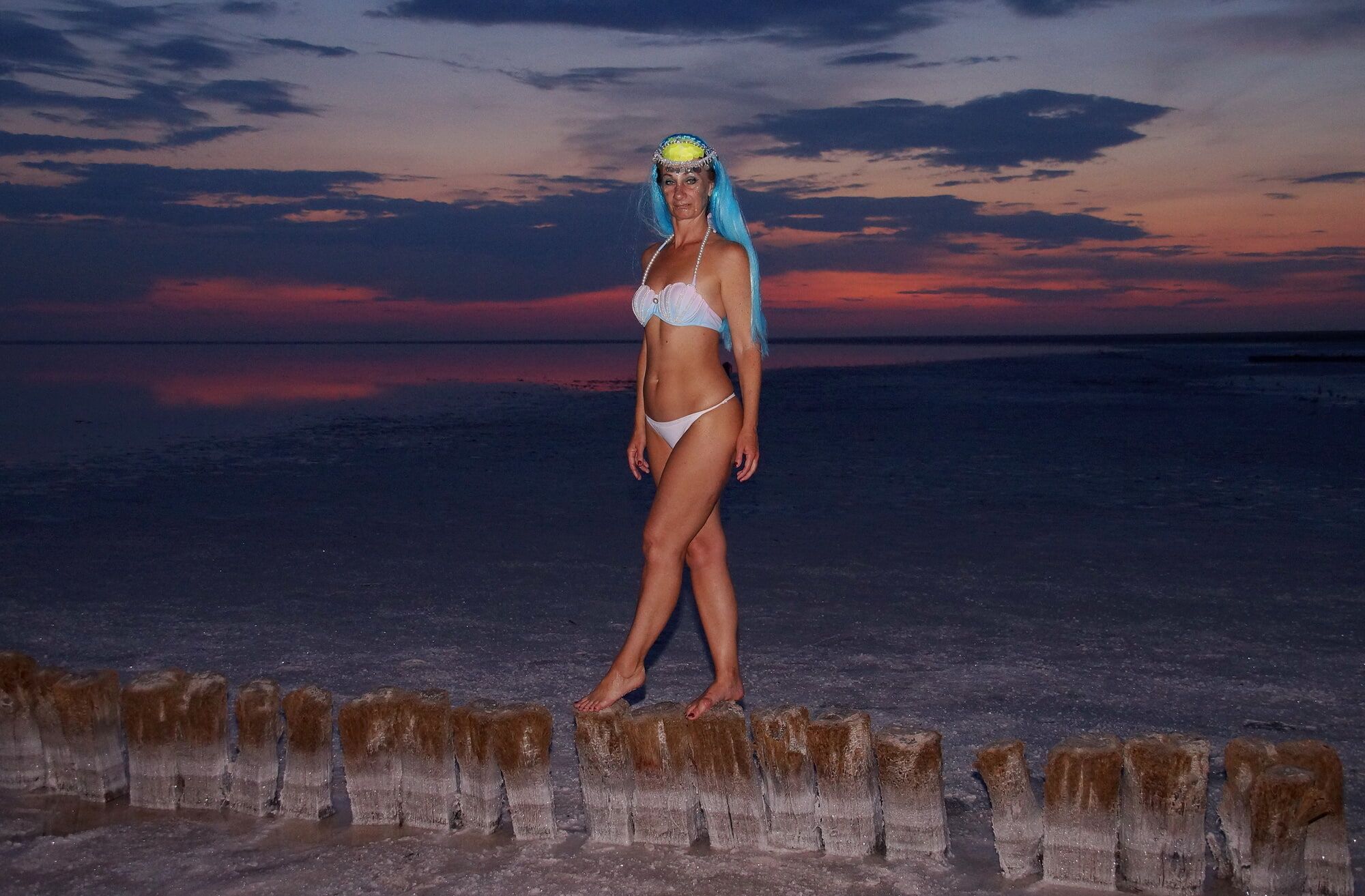 Bikini on Sunset Background #20