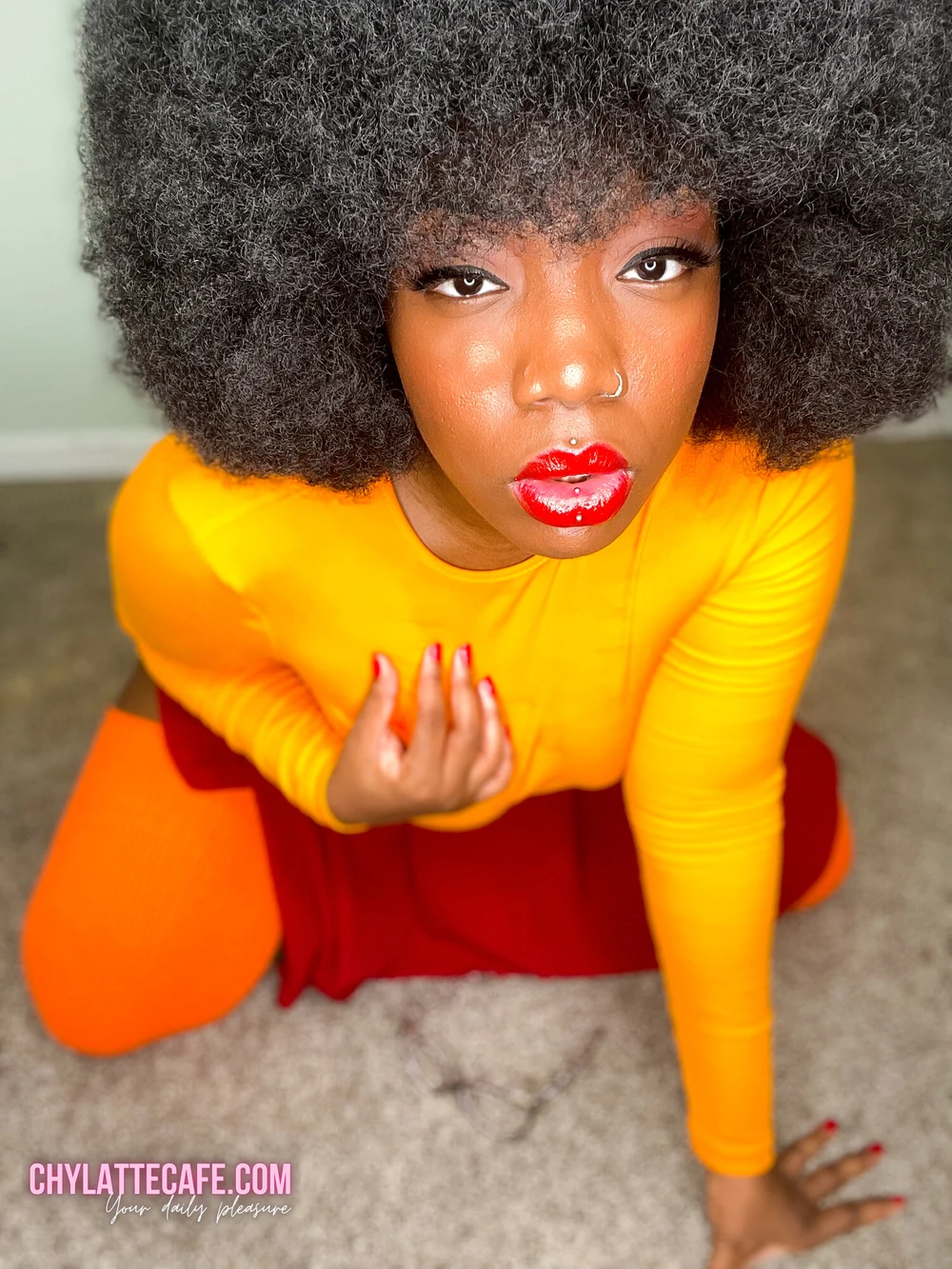 Chy Latte Black Velma Sexy Cosplay Halloween Costume 2 #21